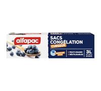 alfapac - 10 sacchetti per congelamento cursore 3L - facile chiusura - multiuso e riutilizzabili