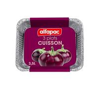 Alfapac, PLATS KR3, Teglie in alluminio, 3,5 L, 3 pacchi da 2 pz.