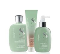 ALFAPARF Kit Semi Di Lino Purifying Low Shampoo + Exfoliating Scrub + Tonic