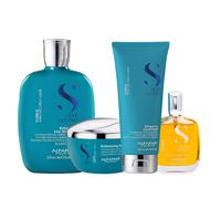 ALFAPARF MILANO Kit Semi Di Lino Curls Enhacing Shampoo 250ml + Mask 200ml + Co