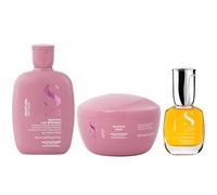 Alfaparf Milano Semi di Lino Holiday Set Moisture Shampoo + Maschera + Cristalli Liquidi