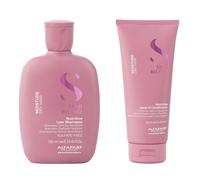 Alfaparf Milano semi di lino shampoo nutritivo e balsamo per capelli secchi - shampoo e balsamo idratante senza solfati - Capelli al sicuro su colore
