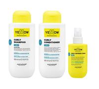 ALFAPARF Yellow Kit Curls Shampoo 500ml + Conditioner 500ml + Refresh Tonic Sp