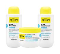 ALFAPARF Yellow Kit Hydra Care Glow Shampoo 500ml + Mask 300ml + Condi 500ml