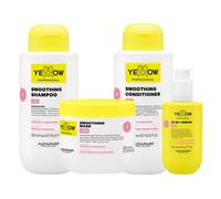 ALFAPARF Yellow Kit Liss Shampoo 500ml + Mask 500ml + Conditioner 500ml + Serum