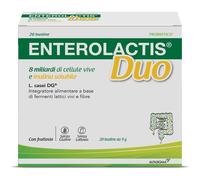 Alfasigma Enterolactis Duo 20 Bustine - Integratore Di Fermenti Lattici Vivi E Fibre