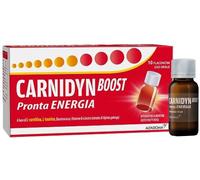 Alfasigma Integratore Carnidyn Boost – Carnitina e Taurina – Senza caffeina – 10 flaconcini