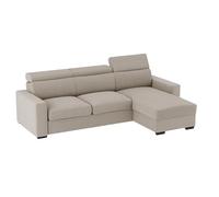 ALFASOFA Divano Tirana con Chaise Longue, Colore Taupe 15/03