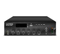 Alfatron 60W-UB Mixer Amplificatore Compatto con Bluetooth, Sintonizzatore di bordo, Lettore MP3 USB integrato e Ingresso Mic Pannello Frontale, 60 W a 70/100 V, perfetto per aule e negozi