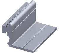 Alfer Aluminium PROFILO DI APPOGGIO COAXIS ALLUMINIO NATURALE 5 cm 2 PEZZI