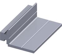 Alfer Aluminium PROFILO DI SUPPORTO COAXIS ALLUMINIO NATURALE 5 cm 2 PEZZI