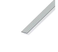 Alfer Profilo Profili in Alluminio anodizzato Effetto Inox Barra Piatta 1 mt 15x2 mm Satinato