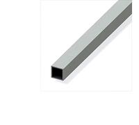 Alfer Profilo Profili in Alluminio anodizzato Inox Quadrato 1 mt 15 x 15mm Quadrato Spessore 1 mm