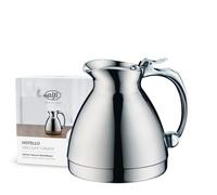 alfi HOTELLO 0,30l, caraffa isolante con doppia parete in acciaio, tiene caldo per 4 ore, freddo per 6 ore, coperchio apribile con una mano, senza plastica, per lavastoviglie, per gastronomia