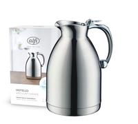 alfi HOTELLO 1,0l, caraffa isolante con doppia parete in acciaio, tiene caldo per 4 ore, freddo per 6 ore, coperchio apribile con una mano, senza plastica, per lavastoviglie, per gastronomia