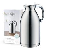alfi HOTELLO 1,5l, caraffa isolante con doppia parete in acciaio, tiene caldo per 4 ore, freddo per 6 ore, coperchio apribile con una mano, senza plastica, per lavastoviglie, per gastronomia