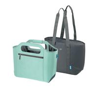 alfi ISO BAG 2in1 23 litri, mint green, borsa frigo termica in poliestere con borsa di trasporto extra, borsa da spesa isolata, piscina, sauna, borsa isolata, flessibile, lavabile
