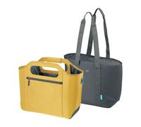 alfi ISO BAG 2in1 23 litri, misted yellow, borsa frigo termica in poliestere con borsa di trasporto extra, borsa da spesa isolata, piscina, sauna, borsa isolata, flessibile, lavabile