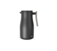 alfi STUDIO ALLURE 1,0 l, nero opaco con elementi in legno, thermos in acciaio inox a doppia parete, mantiene caldo 12 ore, freddo 24 ore, chiusura a vite, apertura grande, senza BPA