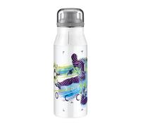 alfi KIDS BOTTLE 600ml, soccer, borraccia per bambini in acciaio, ermetica con chiusura a vite, leggera e robusta, per bevande gassate, anti-impronte, senza BPA
