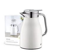 alfi SKYLINE 0,65l, coconut white, caraffa termica con igienico inserto in vetro, chiusura a vite con pulsante, presa ergonomica, con una sola mano, ottima come caraffa da caffè e da tè, senza BPA