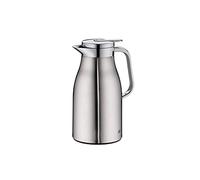 alfi SKYLINE 1,0l, caraffa termica con igienico inserto in vetro, chiusura a vite con pulsante, presa ergonomica, con una sola mano, ottima come caraffa da caffè, caraffa da tè, senza BPA