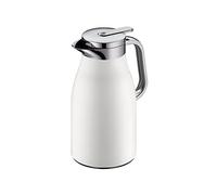 alfi SKYLINE 1,0l, coconut white, caraffa termica con igienico inserto in vetro, chiusura a vite con pulsante, presa ergonomica, con una sola mano, ottima come caraffa da caffè e da tè, senza BPA