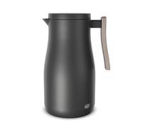 alfi STUDIO ALLURE 1,0 l, nero opaco con elementi in legno, thermos in acciaio inox a doppia parete, mantiene caldo 12 ore, freddo 24 ore, chiusura a vite, apertura grande, senza BPA