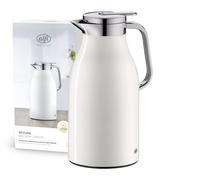 ALFI Thermos Flask, Stainless steel body Plastic handle Glass insert, Coconut Wh