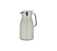 alfi SKYLINE 1,0l, silver lining, caraffa termica con igienico inserto in vetro, chiusura a vite con pulsante, presa ergonomica, con una sola mano, ottima come caraffa da caffè e da tè, senza BPA