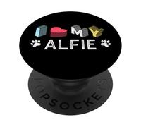 Alfie Personalizzato Cane Nome Alfie Pet Lover PopSockets PopGrip Adesivo