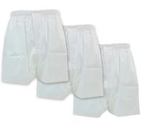 Alfionapoli Boxer da Uomo in Cotone 100%, Set di 3, Bianco, Popeline Taglia 6