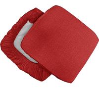 Alfionapoli Set 4 Cuscini E Set Da 6 Cuscini per Sedia con riccio Elastico, imbottiti (Rosso, 4)