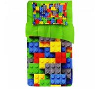 Alfionapoli Trapunta piumone Invernale per letto singolo stampa 3D stile lego Double face