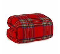 Alfionapoli Trapunta Piumone invernale Tartan in Microfibra - dimensioni varie Colore ROSSO (Matrimoniale)