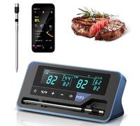 Alfolive 2025 AI Termometro per carne wireless, Smart Bluetooth Termometro digitale per carne, ad alta precisione ±0.-15 °C, sonda di temperatura per barbecue, barbecue, affumicatore, forno, cucina