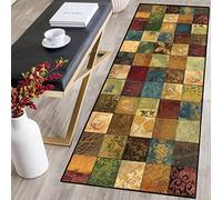 Alfombra de Pasillo Alfombra de Algodón，Lavable con Respaldo de Goma Alfombra de Microfibra，Fácil de Limpiar,Superficie Suave,Pelo Corto Alfombra para Salón Lavadero Dormitorio Corredor