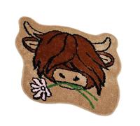 Alfombra De Piso Para Cocina, Alfombra De Ducha De Baño | Alfombra De Cocina Antideslizante Con Diseño De De Las Tierras Altas | Cómoda Alfombra De Baño, Alfombra De Ducha Resistente A La Sucieda