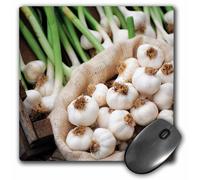 Alfombrilla de rat n con acabado mate ""Una bolsa llena de ajo fresco"" con rosa 3D - 8 x 8"" - mp_210184_1