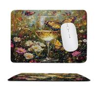 Alfombrilla per Mouse Compatta da Farfalla coppa alta 40 x 30 cm ma-366 | Superficie Micro, Gomma Spessa Stabilizzante, Bordi Cuciti Anti-Sfilo, Impermeabile, per Gaming Casual e Lavoro su Scrivania