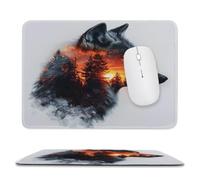 Alfombrilla per Mouse Compatta da Viaggio foresta lupo 24 x 28 cm ma-553