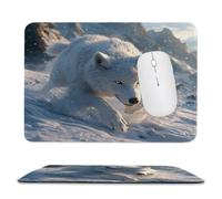 Alfombrilla per Mouse Compatta da Viaggio lupo bianco neve 30 x 25 cm ma962