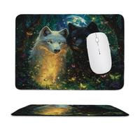Alfombrilla per Mouse Compatta da Viaggio Lupo Luna 25 x 20 cm ma-558