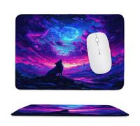 Alfombrilla per Mouse Compatta da Viaggio Lupo Luna 30 x 25 cm ma-560