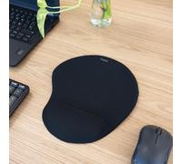 TOOQ TQMP1001-B - Tappetino per mouse ergonomico con poggiapolso in gel, Nero