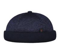 Alfonso D´Este Berretto Docker CartensoD'Este Uomo - Made in Italy Calotta Skull cap con Risvolto, Docker, Fodera Autunno/Inverno Inverno - S (54-55 cm) Blu Scuro