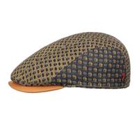 Alfonso D´Este Coppola YellowblueD’Este Uomo - Made in Italy Cotton cap Cappello Piatto Berretto Estivo con Visiera, Fodera Estate Primavera/Estate
