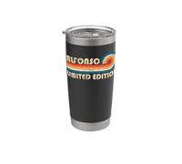 ALFONSO Retro 70s 80s Sunset Stripe Bicchiere termico in acciaio inox doppia parete