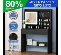 ALFORDSON Scrivania per Trucco Specchio a LED Camera da Letto Comò per Donna
