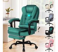 ALFORDSON Sedia da Ufficio per Computer e Sedia da Gioco Girevole, Design Ergonomico con Schienale Alto, Supporto Lombare Regolabile e Comfort Imbottito, Stabile e Resistente, Velluto, Verde